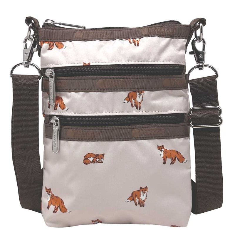 レスポートサック スマホショルダー LESPORTSAC 3-ZIP CROSSBODY 4007 HD49 DASHING FOXES ダッシングフォックス｜セイルブランドショップ