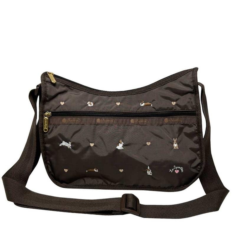 レスポートサック ショルダーバッグ 斜めがけ レディース LESPORTSAC CLASSIC HOBO 7520 HD84 BUNNY EMBROIDERY バニーエンブロイダリー うさぎ ハート刺繍