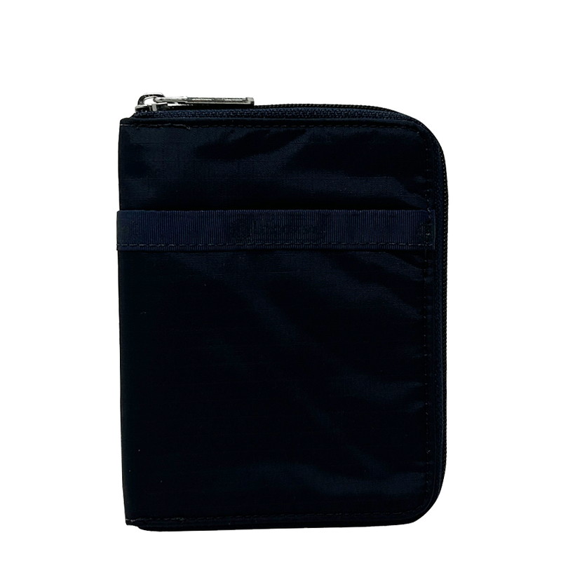 レスポートサック 旅行免状容れもの 黒 ラウンドチャック金入れ LESPORTSAC ZIP TRAVEL WALLET 1545 R111 DEEP SEA BLUE ディープシーブルー 無地