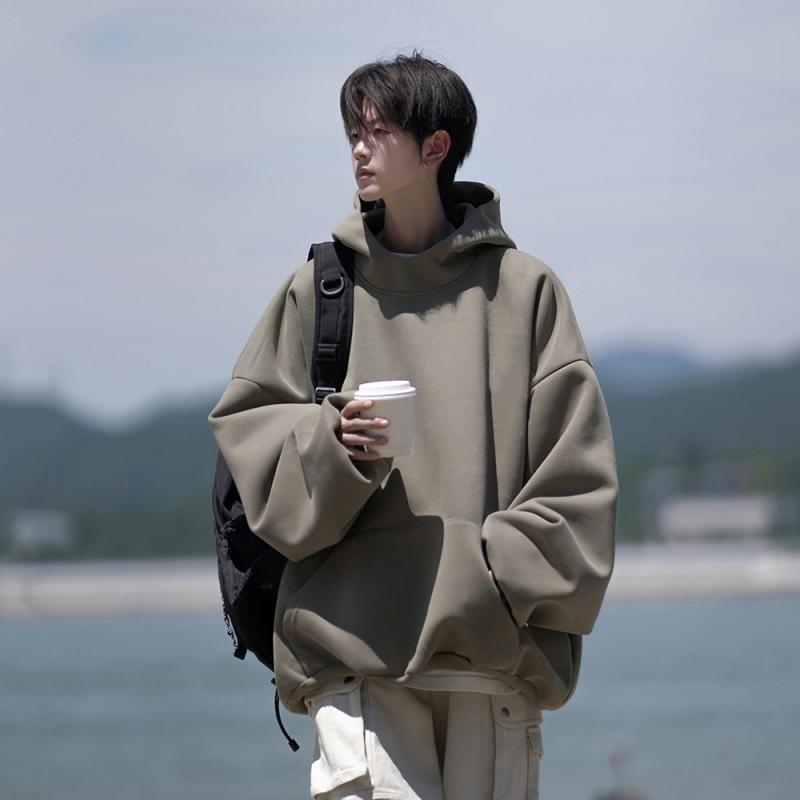 秋冬 コーデ メンズ 服 シンプル ファッション オシャレ 大人 かっこいい 大きいサイズ ストリート 紳士服 アメリカン ストリート オーバー サイズ スウェット シャツ 厚手 フード付き ジャケット 9,935円