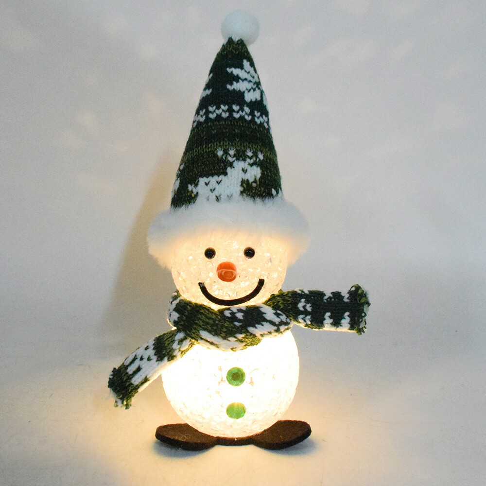 楽天市場】置物ライト 卓上 ライト クリスマス飾り スノーマン 電池式