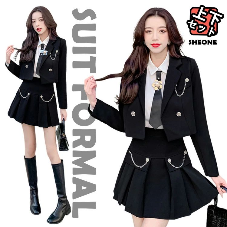 卒業式 スーツ 女の子 卒服 韓国 制服 なんちゃって制服 セット 2点 4点セット ピアノ発表会 スーツ フォーマルスーツ ジャケット スカート 卒服 女の子 入園式 成人式 入学式 小学校 女子 スーツ 大人っぽい お受験 プリーツスカート スクール 無地 女子｜Sailing店 7,192円