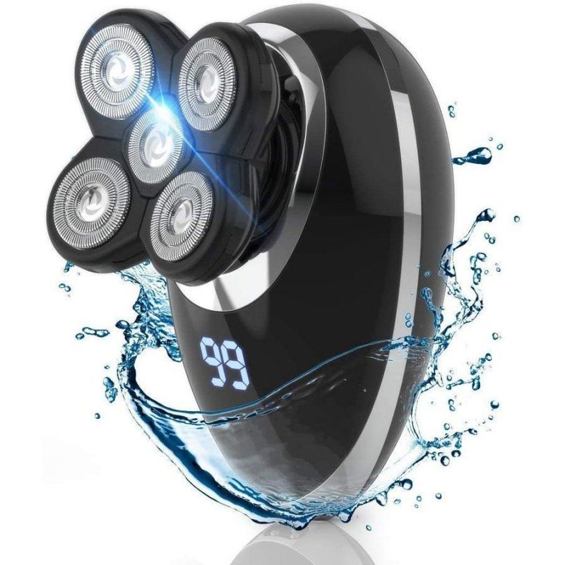メンズ 電動シェーバー ひげそり 電気 回転式 電動カミソリ 水洗い 乾湿両用 IPX7防水 お風呂剃り可 USB充電式 5枚刃 多機能 持ち運び便利髭剃り