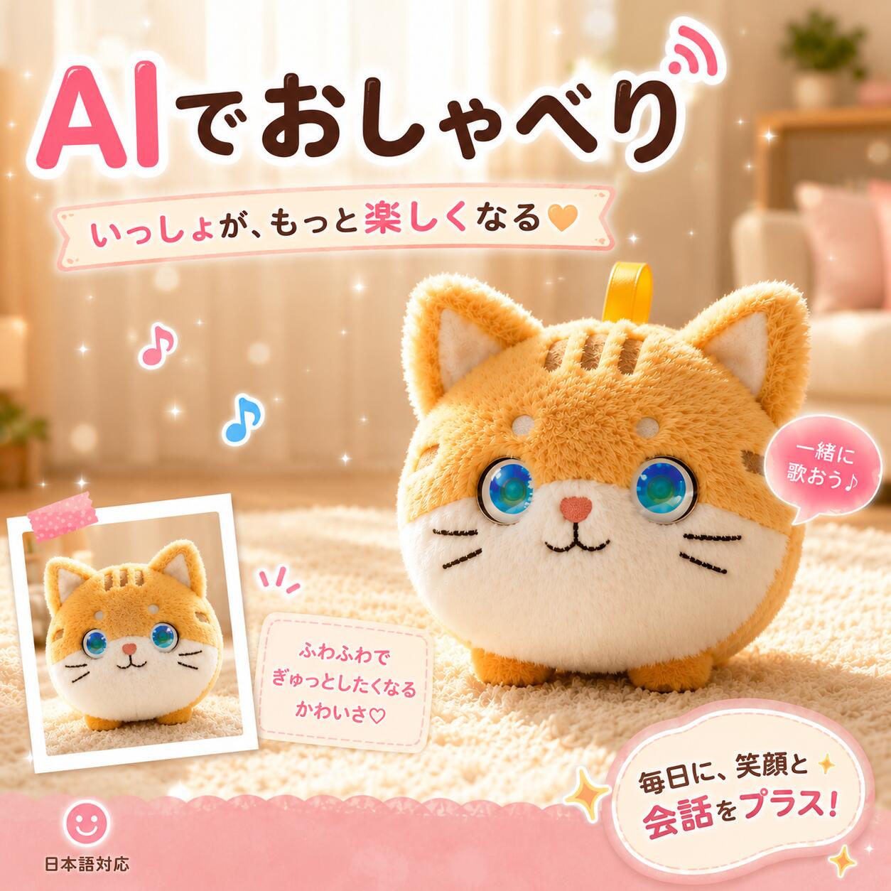 【24 時間限定 ポイント 10 倍｜早い者勝ち】AIロボットai ペット ロボット 猫 しゃべる ぬいぐるみ おもちゃ 知育玩具 英語 学習 癒しグッズ プレゼント 子供 誕生日 クリスマス ChatGPT対応 スマホ連動 手のひらサイズ 次世代AIペット しゃべる 66言語対応 一人暮ら｜Sailing店