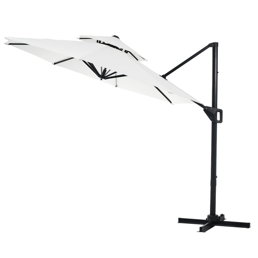 【2営業日以内に発送】【ベージュ】パラソル単体 直径300cm 30+UPF紫外線対策 角度調整 パラソルセット ベース パラソル ガーデンパラソル｜Sailstar 店