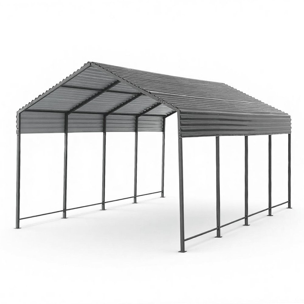 【2営業日以内に発送】【元SKU：N509SA371294A】スチール車庫 ガレージ L450*W300*H250cm カーポート 頑丈 鋼板　専用エキスパンションボルト付属｜Sailstar 店