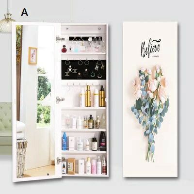 収納棚 スタンドミラー 全身鏡 ミラー付きラック .収納ラック ジュエリー収納ミラー|Sailstar 店