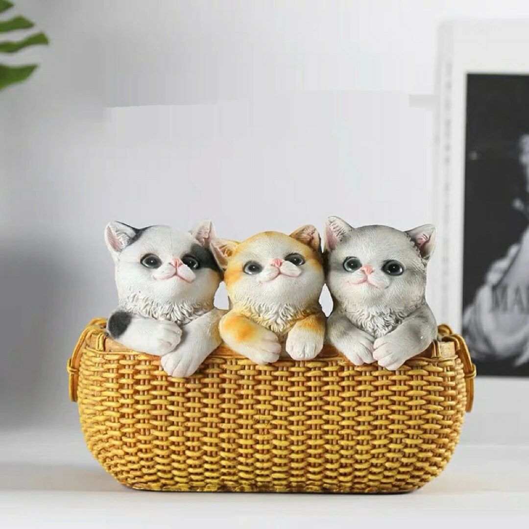 猫 置物 小物入れ ネコ収納ボックス 卓上収納 雑貨収納 かご 小物入れ｜Sailstar 店