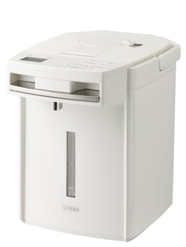 WEBカラータイガー魔法瓶 電気ポット 蒸気レス 日本製 節電VE保温 安全構造 お湯計量機能付き とく子さん ミルク 70℃保温 マットホワイト 2.2L PIM-N220 WW｜サイノー店