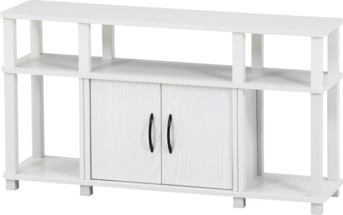 不二貿易 テレビ台 工具不要で組み立て簡単 幅110&times;奥行29.5&times;高さ58.9cm オーク ホワイト 52268｜サイノー店 7,788円