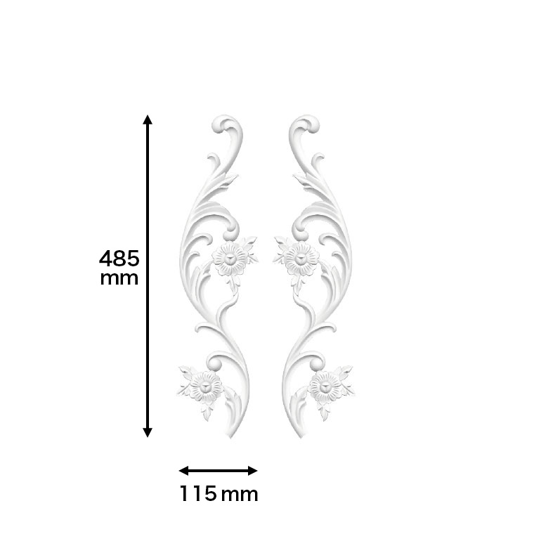 NSNB012S｜PVC製曲がる装飾材　オーナメント　サニーモール　115×485×15mm　左右セット【輸入品】 8,833円