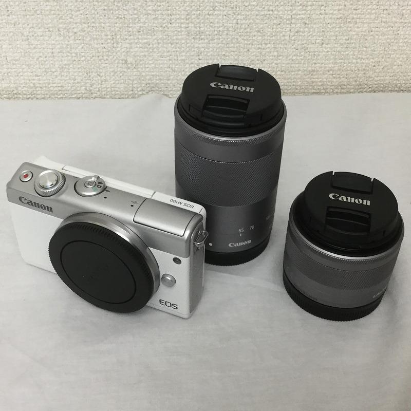 展示品 中古品 キヤノン Eos M100 ミラーレス ダブルレンズキット Ef 15 45 Is Stm Ef 55 200 Is Stm 10010894 Fitzfishponds Com