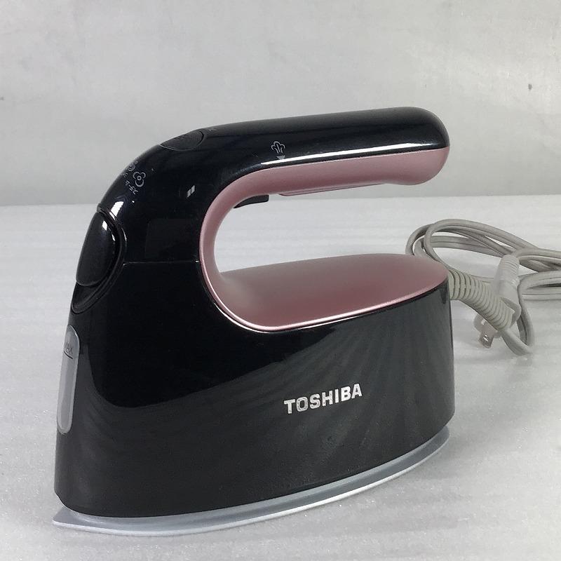  東芝   TOSHIBA コード付き衣類スチーマー TAS-X3 アイロン機能も備えた1台2役 衣類スチーマー 2017年製 約30秒 950W 55ml ゴールドホワイト 10015313
