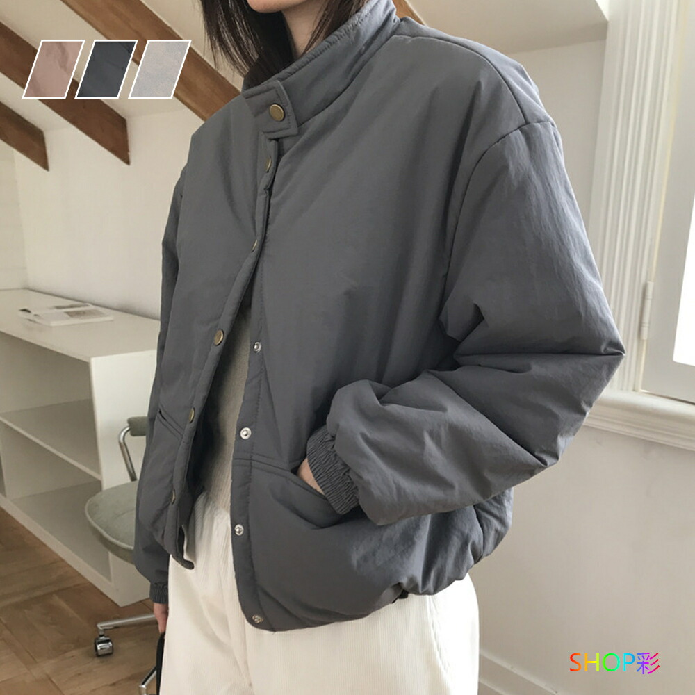 楽天市場】 暖かい 通勤 フードなし 中綿ジャケット ショートコート