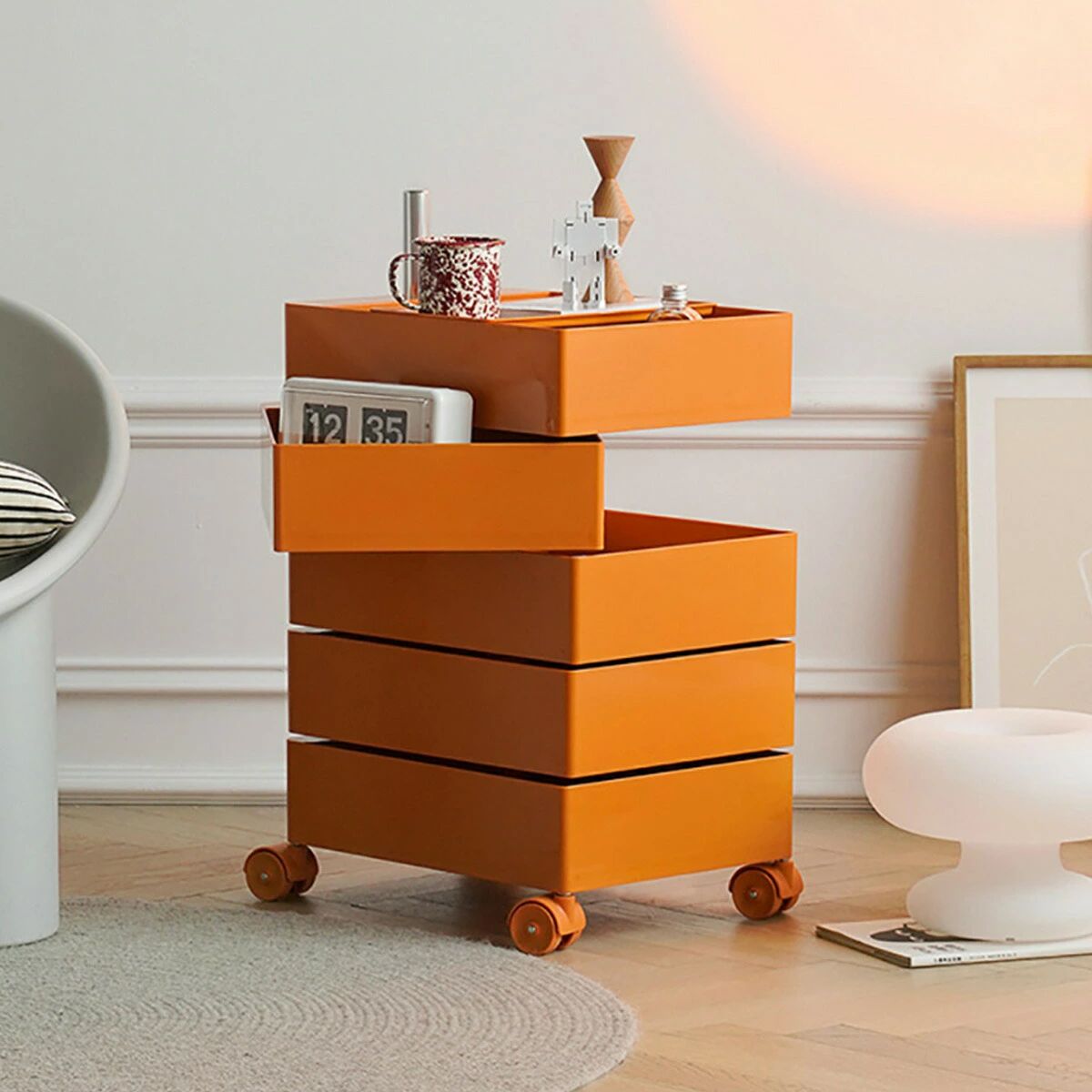 楽天市場】移動式ワゴン 5段ラック キャスター付き 収納 ラック 収納棚