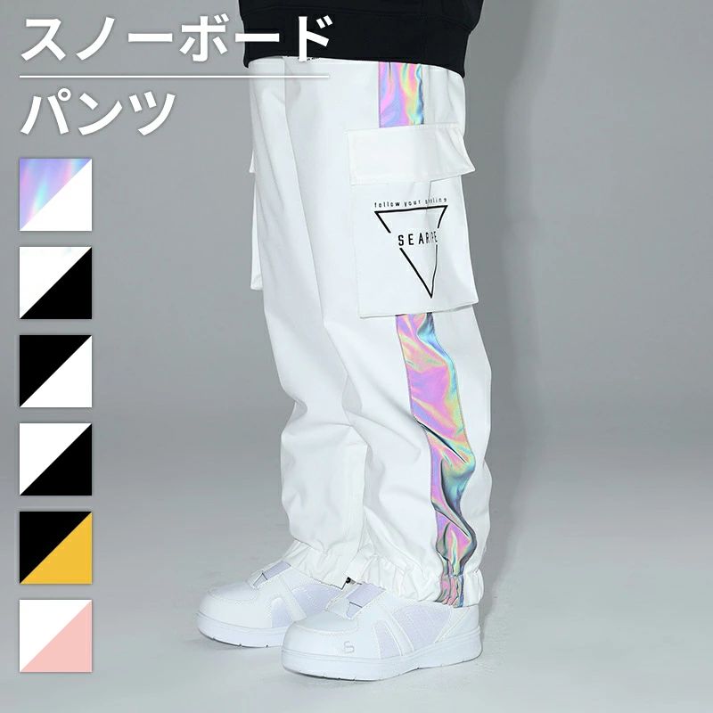 新品未使用♪スノーボードパンツLサイズ ホワイト スノーボード ウェア パンツ L1 エルワン ユニセックス