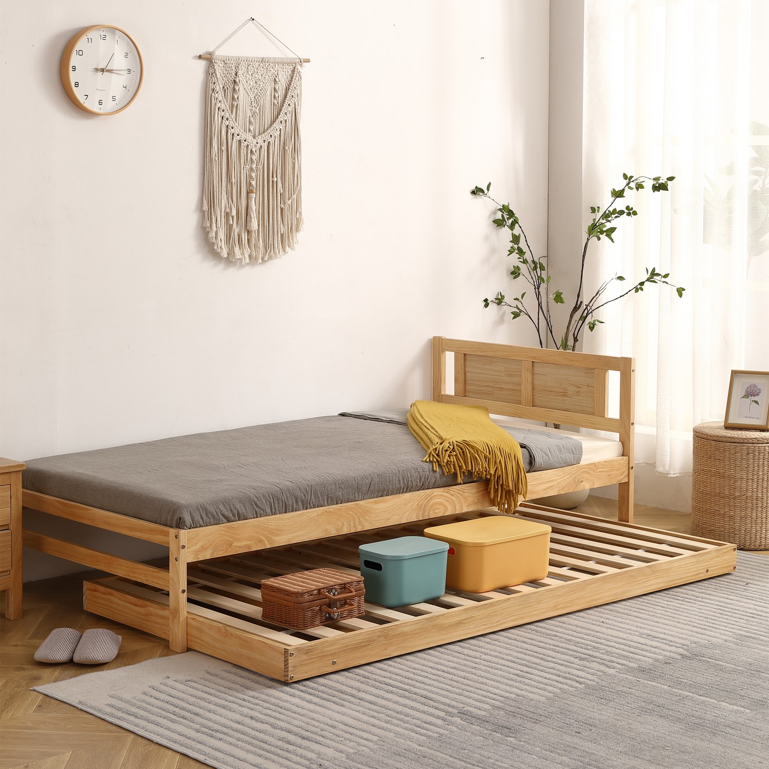 楽天市場】【新作】【ナチュラル】親子ベッド 二段ベッド ウッドベッド