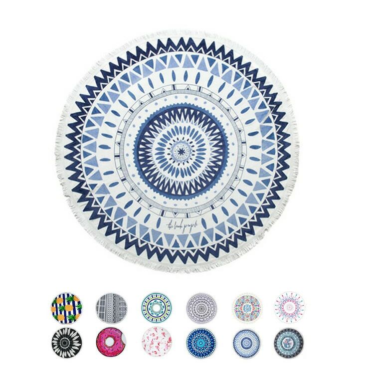 楽天市場】ラウンドビーチタオル ビーチマット 150×150cm 大判  