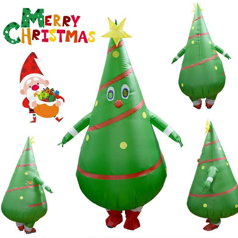 【楽天市場】ハロウィン クリスマス クリスマスツリー エアコス コスプレ 衣装 コスチューム 仮装 いたずら 変装スーツ 膨らむ 着ぐるみ ...