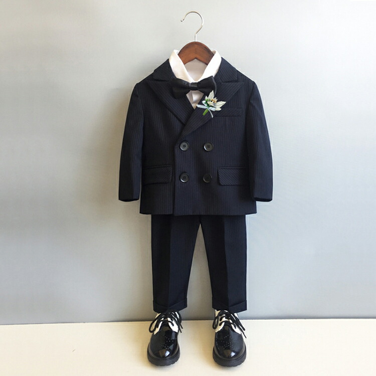 スーツ 4点セットアップ 子供服 キッズ ジュニア男の子ドレス 秋冬 入学式 卒業式 フォーマル 男児 結婚式 秋冬 上下セット 80cm-150cm