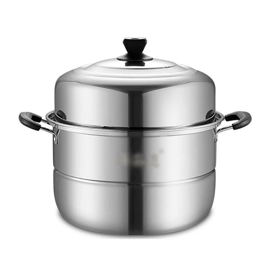 蒸し器、牢固たるな403ステンレス鋼鋼層蒸し器/吸いものポットを厚く28/30/32/34/36/38 / 40糎食料雑貨類評価の大型蒸し器電磁膳立て器屁っ放り暖房器
