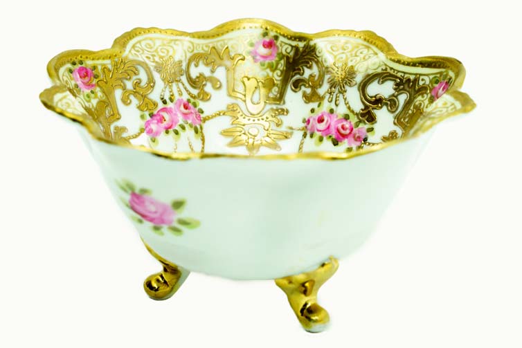オールド　ノリタケ　ボウル　【中古】　箱なし 　薔薇　金彩