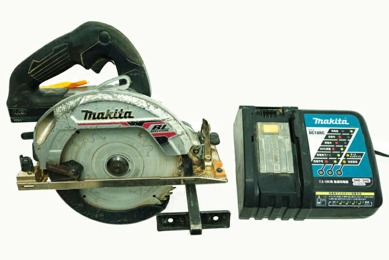 ＭＡＫＩＴＡ　マキタ　丸のこ　丸鋸　平行定規付　HS631D　【中古】　レンチ付　充電器付　バッテリーなし