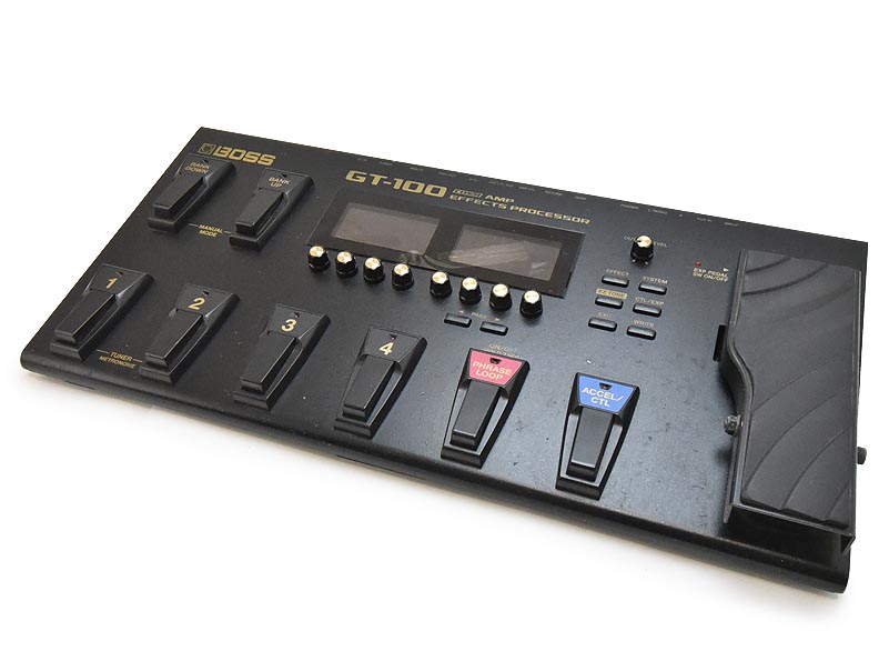 ＢＯＳＳ　ＧＴ－１００　ＡＭＰ　ＥＦＦＥＣＴＳ　ＰＲＯＣＥＳＳＯＲ　ハイエンドアンプ　エフェクツ　プロセッサ　【中古】　【ワケ有】　電源コード欠品
