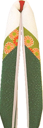 ちりめん三段継の正絹花緒