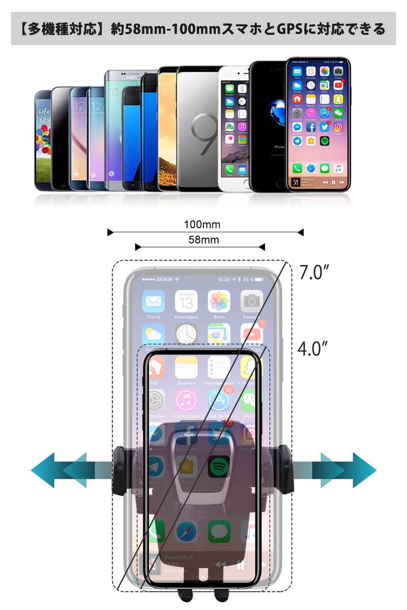 楽天市場 送料無料 車載ホルダー Hanmir第二世代 スマホ ホルダー スマホスタンド 強力ゲル吸盤式 オートホールド式 伸縮アーム ワンタッチロック 360度回転可能 片手操作 多機種対応 Saiveina