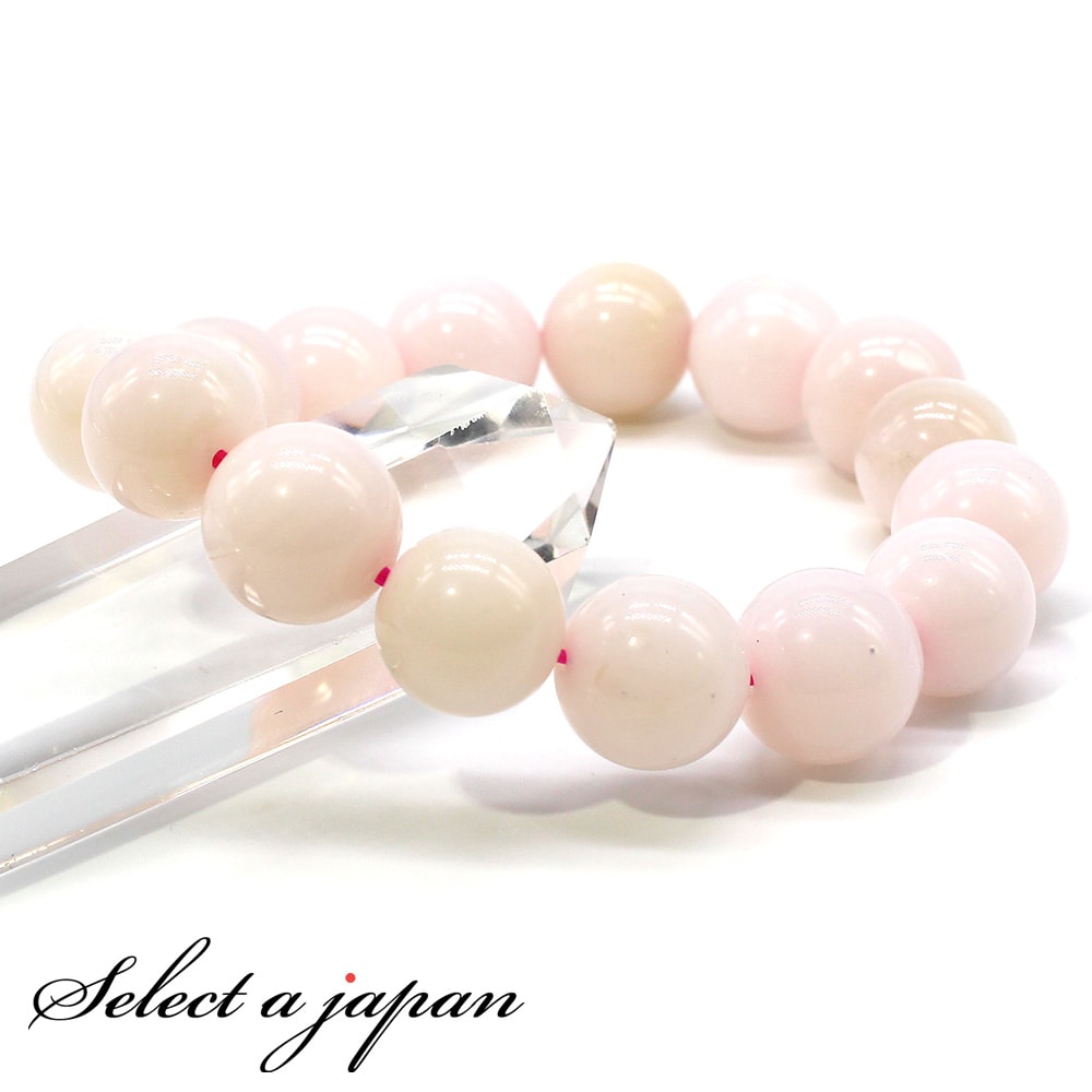楽天市場】ピンクオパール ブレスレット 10mm 18.5cm メンズL