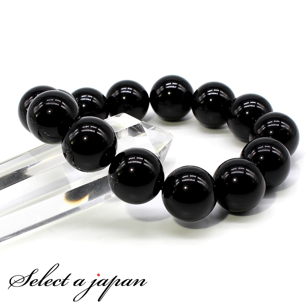 楽天市場】パワーストーン ブレスレット ゴム モリオン オニキス