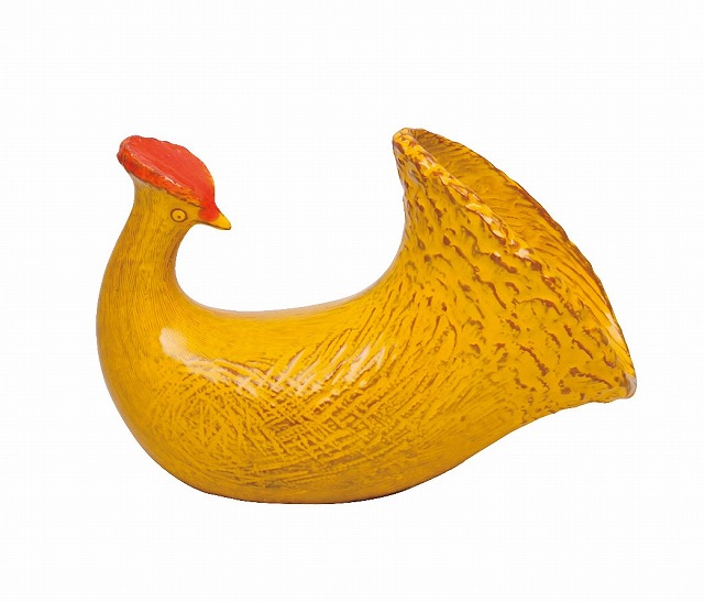 とり黄み（ふり返り） [北欧風 室内装飾 飾り付け 鳥 花器 花立て 花生 格好のいい] 花瓶-インテリア小物・置物-インテリア・寝具・収納