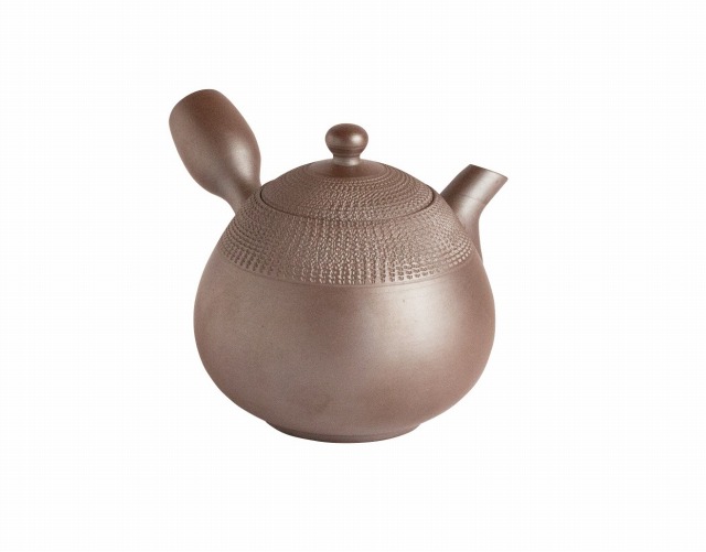 正規作 ナス形中ビリ急須 【萬古焼 万古焼】 [陶器 紫泥急須 緑茶 お茶 茶器 ティーポット 小さい急須 小急須 玉露]｜くらしの陶器　さかえ家