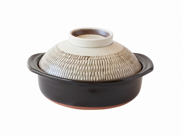 楽天市場】飛びカンナ6号鍋 黒 【伊賀焼】[伊賀焼鍋 手づくり 1人用