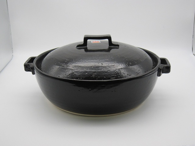 楽天市場】飛びカンナ8号鍋 黒 【伊賀焼】[伊賀焼鍋 手づくり 3～4人用
