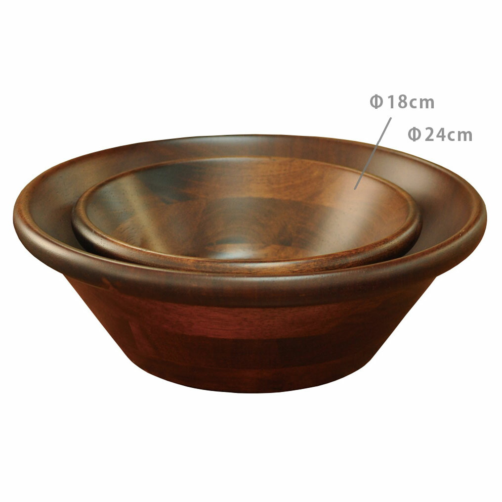 本日さらにエントリーでポイント5倍!!天然木サラダボウル ブラウン Φ18cm 88452 本日さらにエントリーでポイント5倍!!天然木サラダボウル ブラウン Φ18cm 88452