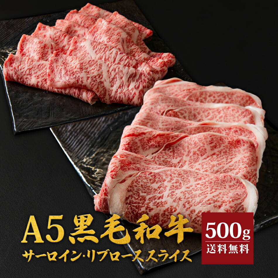 黒毛和牛 サーロイン リブロース A5 スライス 約500g 敬老の日 ギフトボックス 送料無料 肉 ギフト プレゼント 贈答 国産 お取り寄せ しゃぶしゃぶ  すき焼き しゃぶ焼き 和牛 美味しい 冷凍 酒湊 割引価格