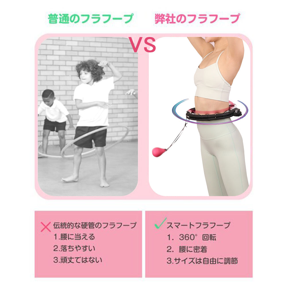 市場 1年保証 大人用 Zoobly トレーニング 子供用 エクササイズ用 ダイエット 簡単 組み立て フィットネス サイズ調整可能 フラフープ