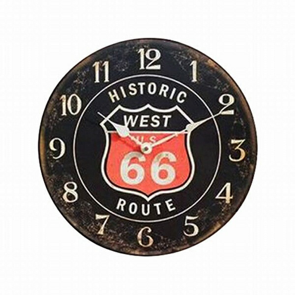 アンティーク　ルート66 アメリカン　シャビーな壁掛け時計 楽天市場】掛時計 ルート66 ビンテージ 壁掛け アメリカン 鉄製