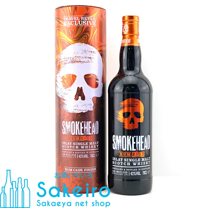 スモークヘッドRUM REBEL アイラシングルモルトウイスキー 700ml SMOKEHEAD RUM CASK REBEL ISLAY SINGLE MALT SCOTCH WHISKY
