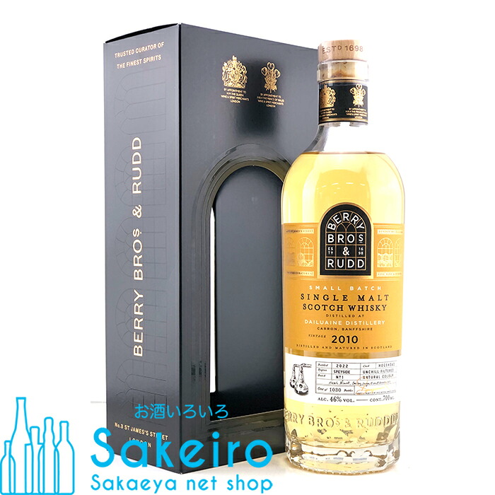 ダルユーイン 2010 12年 スモールバッチ ホグスヘッド 46% 700ml BB&R(ベリーブラザーズ＆ラッド) ベリーズオウンセレクション[ウイスキー][御歳暮 贈り物 御礼 母の日 父の日 御中元]｜Sakeiro net shop 栄家本店