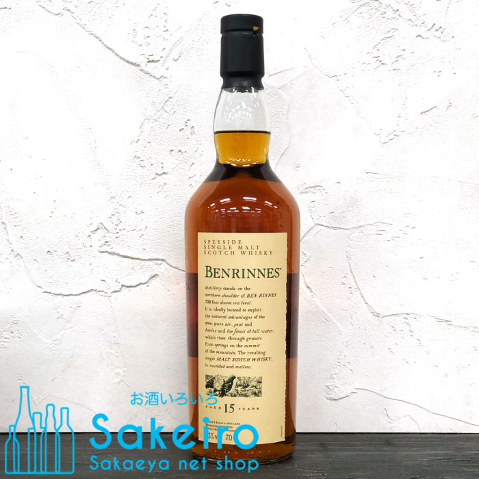 BENRINNES 15年 シングルモルトウイスキー 700ml 楽天市場】ベンリネス 15年 UD花と動物シリーズ (Benrinnes 15