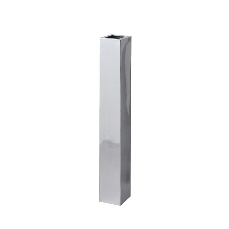 花瓶 フラワーベース 一輪差し 四角柱 メッキ ミラー 花器 装飾 フラワー陶器 インテリア aluminum PILLAR(アルミニウム ピラー) ●色：シルバー 銀 ●商品サイズ：幅15&times;高さ80(cm) 品番：570-291-700｜堺の刃物屋さん　こかじ