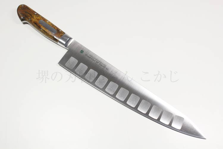 芦刃物 サーモン 牛刀 ディンプル 21cm 美品 包丁 グッチ - www