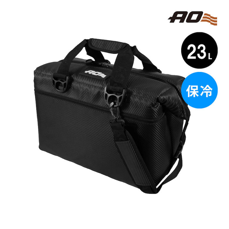 AOクーラーズ AOCR24BK 24パック カーボン ソフトクーラー ブラック アウトドア クーラーボックス ソフトクーラー 保冷 冷蔵｜堺の刃物屋さん　こかじ