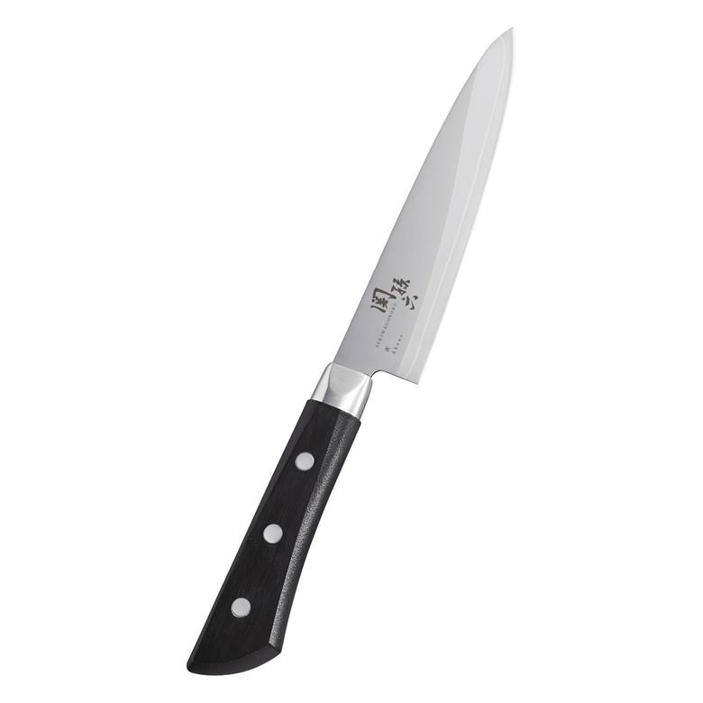 銀巻 黒水牛角 ペティ4寸 スタビライズドウッド八角柄 ペティ120 包丁柄 スタビライズドウッド 黒水牛角 ☆ 銀巻 ペティナイフ120 ペティ