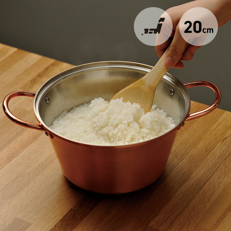 楽天市場】日本製 千歳 純銅 ガラス蓋付両手鍋 ガス火専用 20cm CS-023