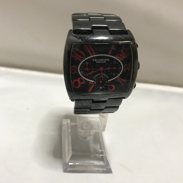 TECHNOS(テクノス） クロノグラフクォーツ　ブラック　【中古】【人気】 楽天市場】【ウォッチ】TECHNOS テクノス クロノグラフ ブラック