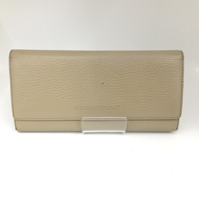 バーバリー　BURBERRY 長財布　ベージュ　オフホワイト BURBERRY バーバリー 財布 ラウンドファスナー 長財布 メンズ